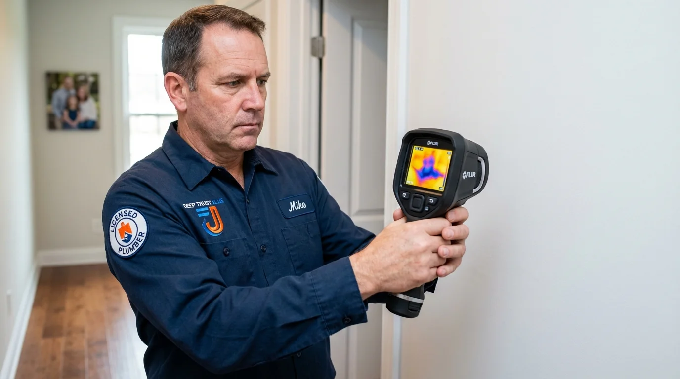 Thermal imaging leak detection by Johns Plumbing LLC in Staples